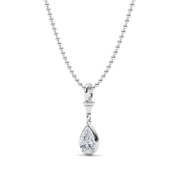 Ball & Chain Pear Shape Diamond Pendant 