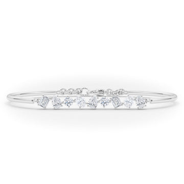 Multi-Shape Diamond Bar Bracelet 