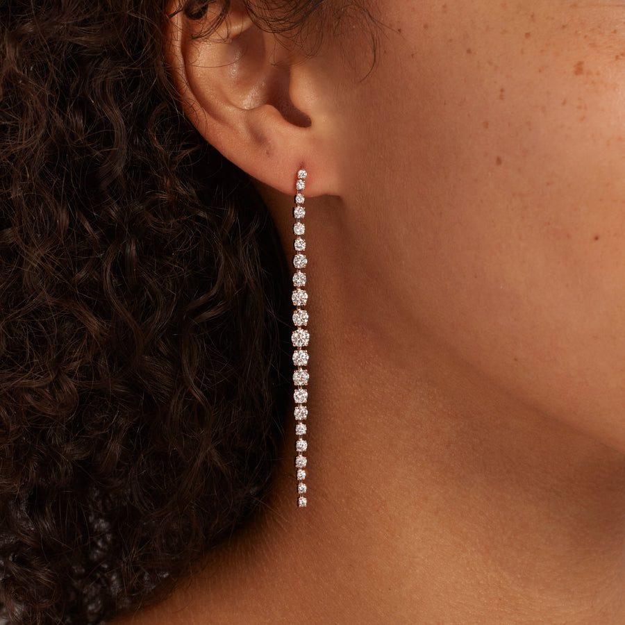 Diamond line on sale drop earrings