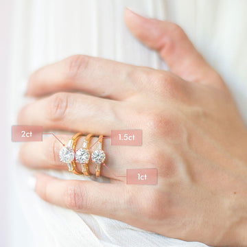Round Brilliant Cut With Tapered Baguettes Diamond Ring 