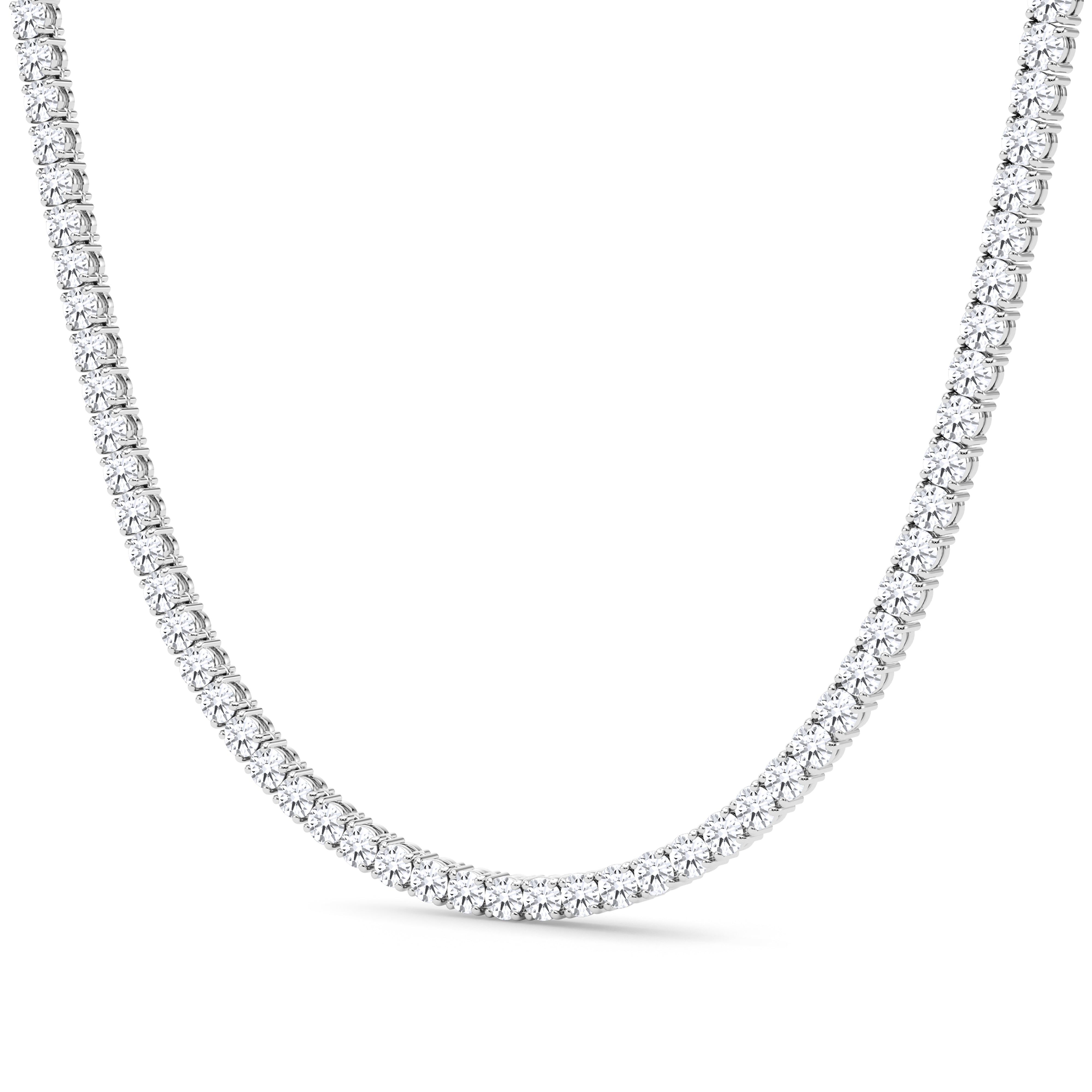 4-Prong Diamond Tennis Chain Men's Necklace 