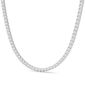 4 Prong Diamond Tennis Chain Necklace 