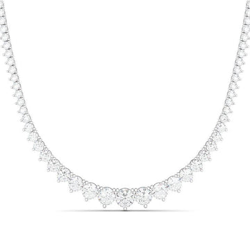 10 Carat Graduated Diamond Necklace 