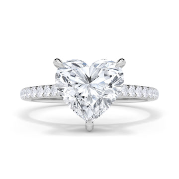 Heart and Pave Diamond Ring 