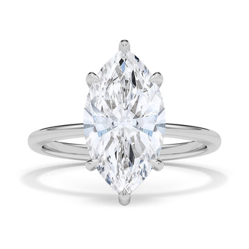 Marquise Cut Hidden Halo Diamond Ring
