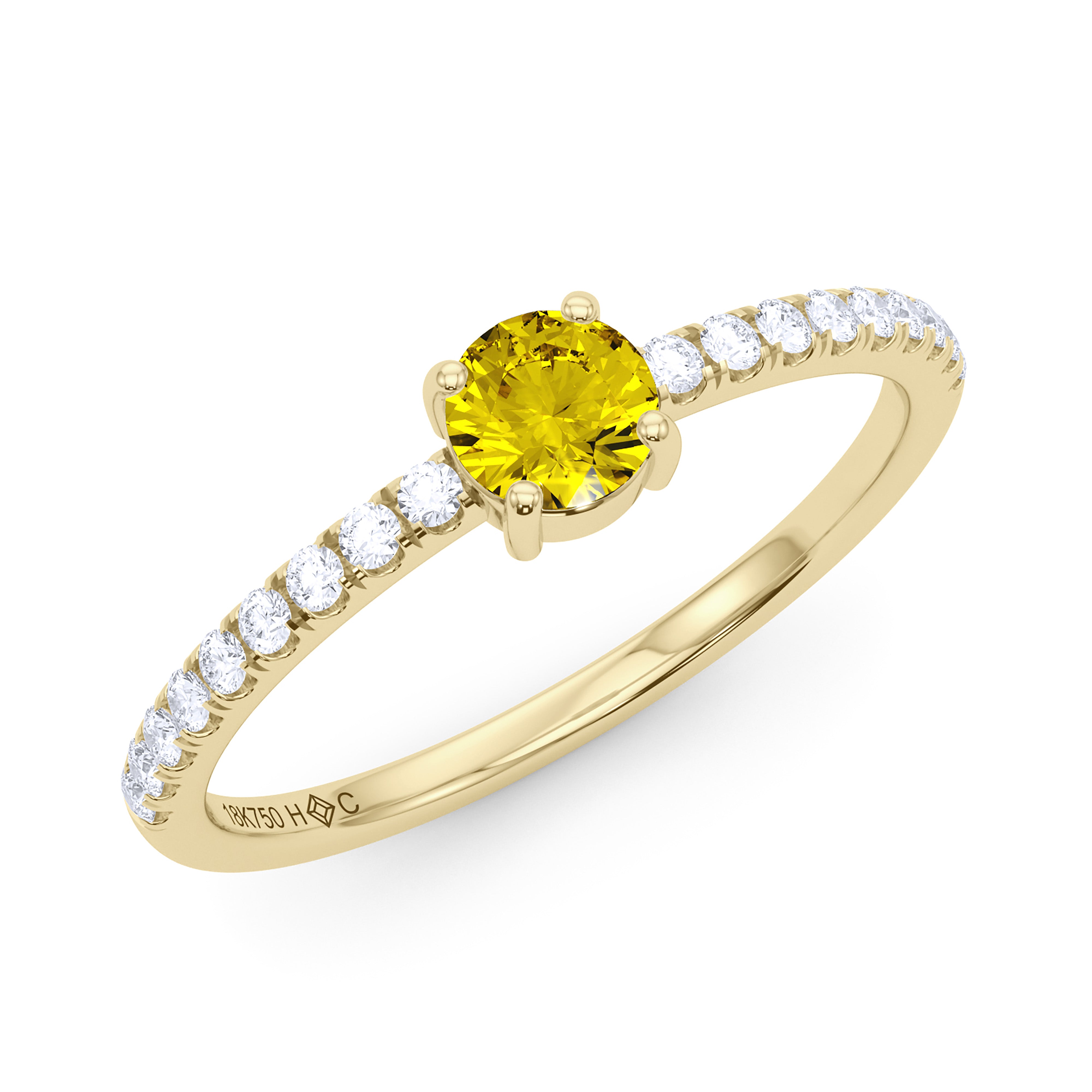 Round Birthstone and Pave Diamond Ring | Shop Now