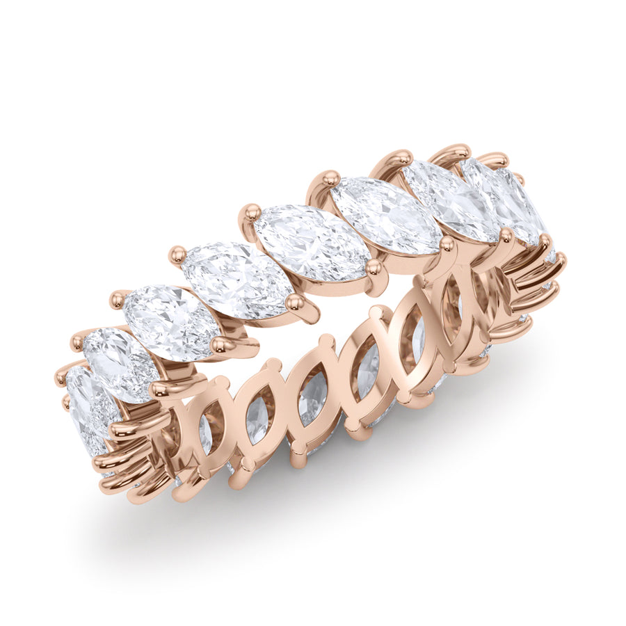 Tilted Marquise Diamond Eternity Band