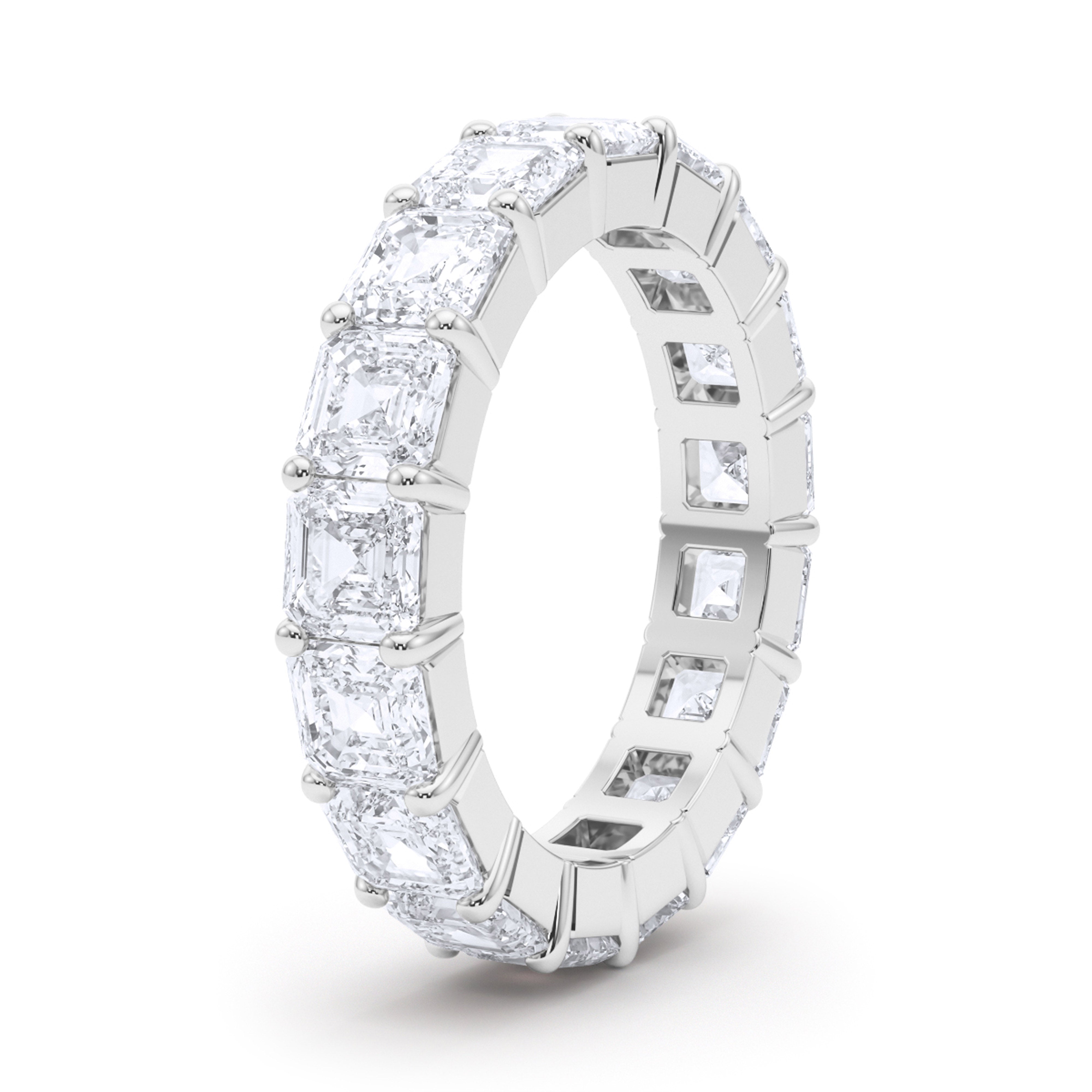 Platinum Asscher Cut Diamond Eternity Ring - Hancocks Jewellers