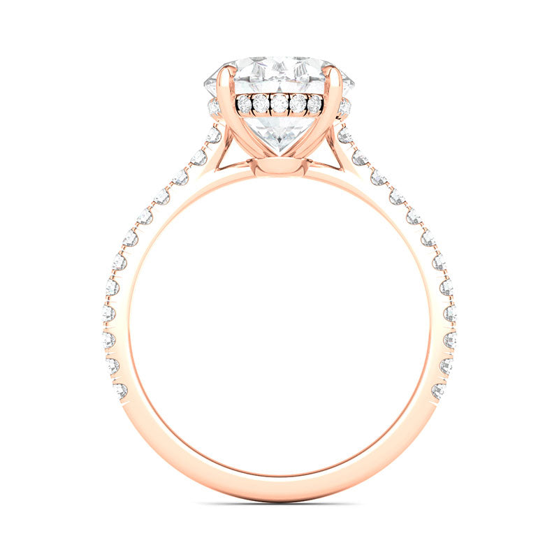 Oval Cut Pave Diamond Ring