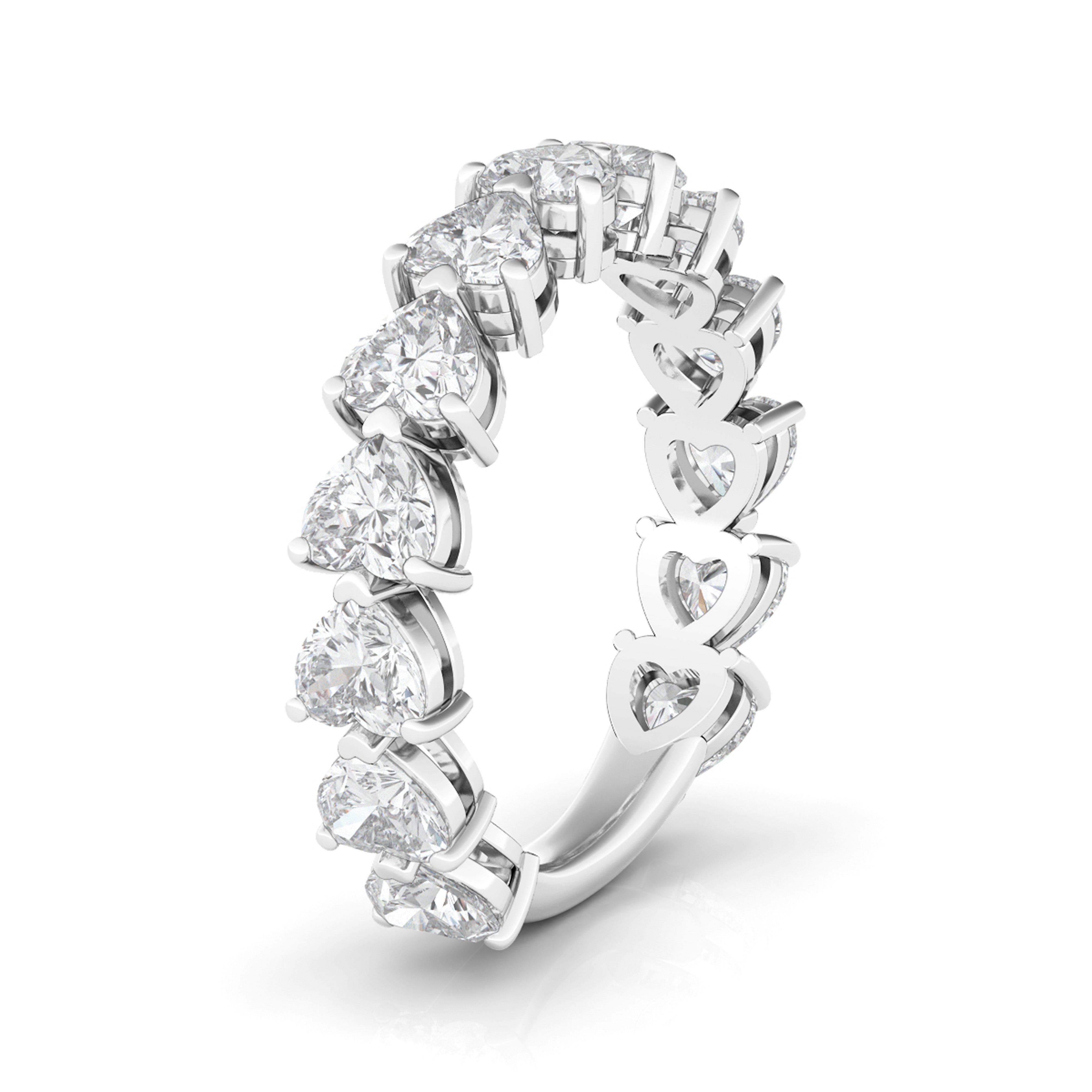 3/4 Sideways Heart Shape Eternity Band 