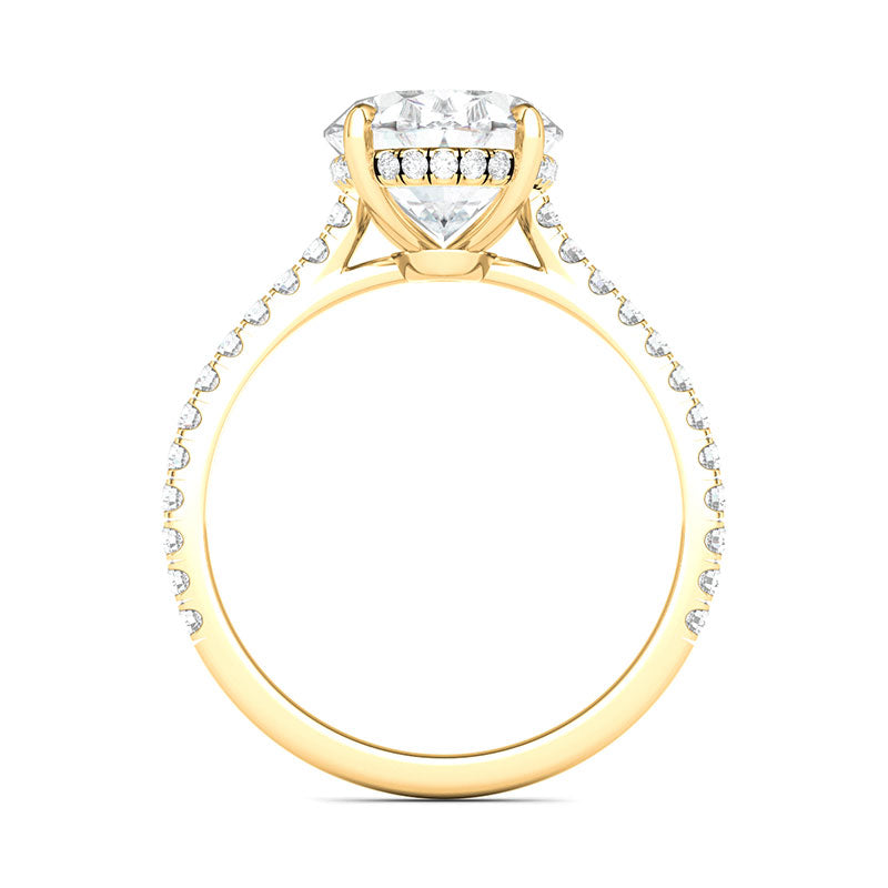 Oval Cut Pave Diamond Ring