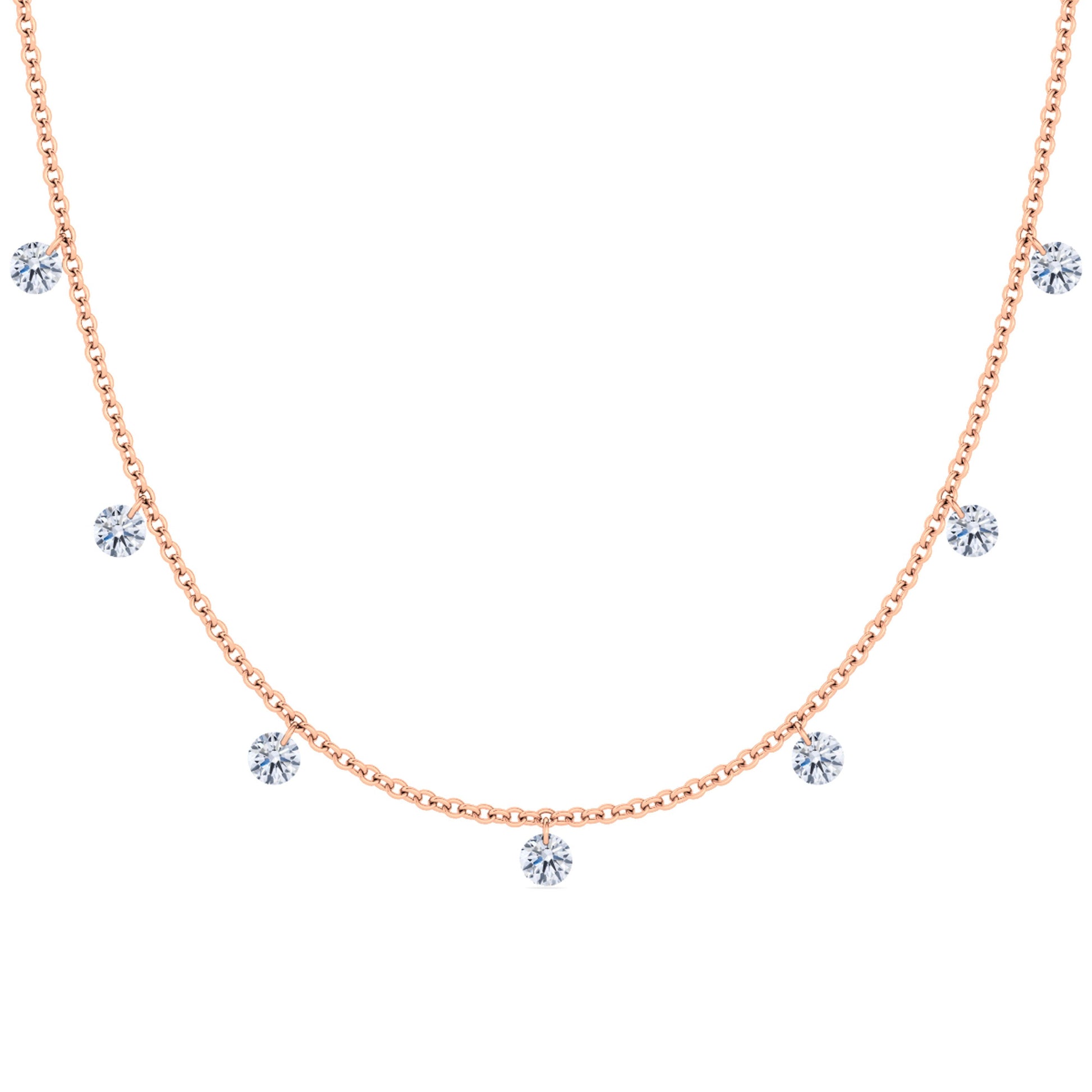 Floating Diamond Necklace - HauteCarat