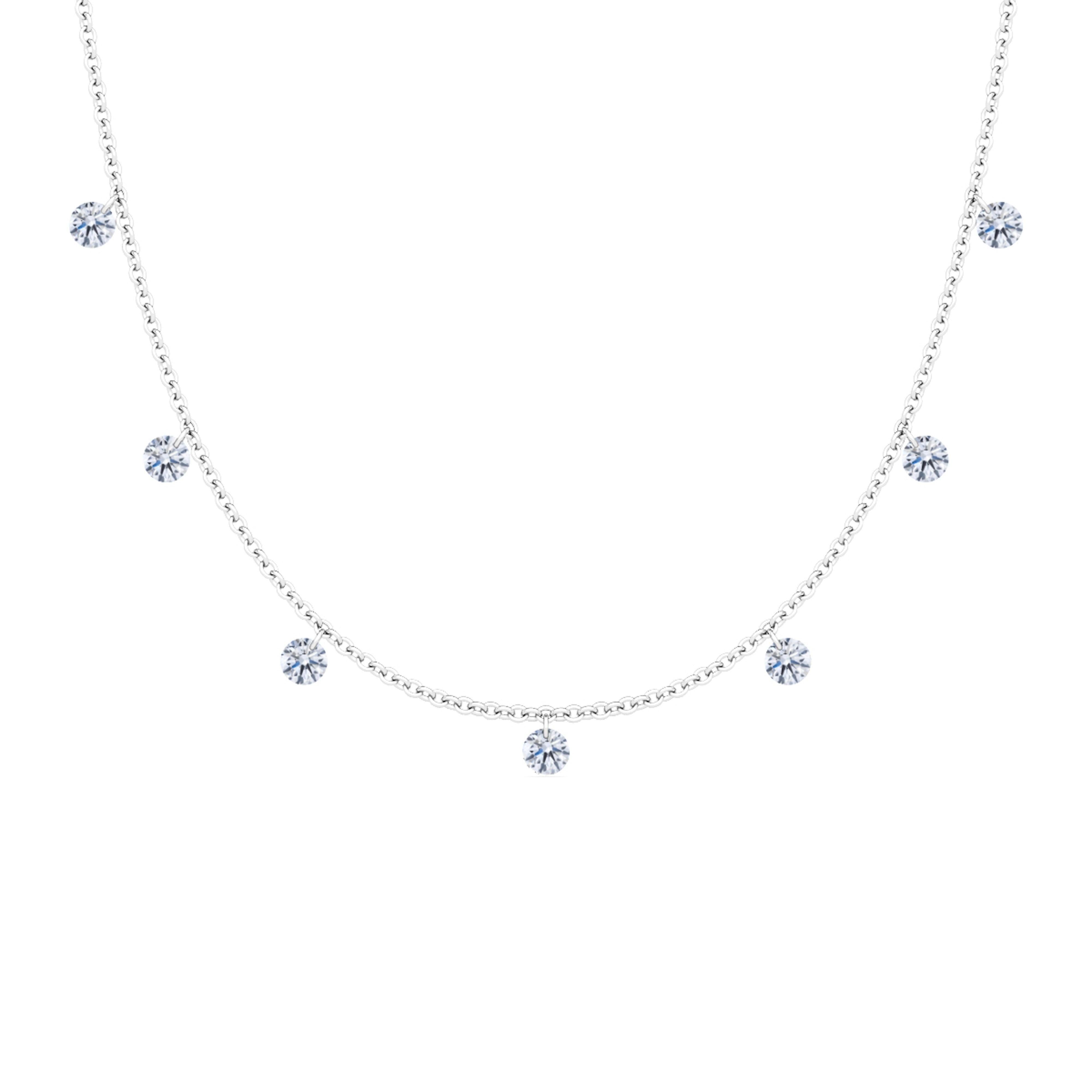 Floating diamond clearance luxe necklace