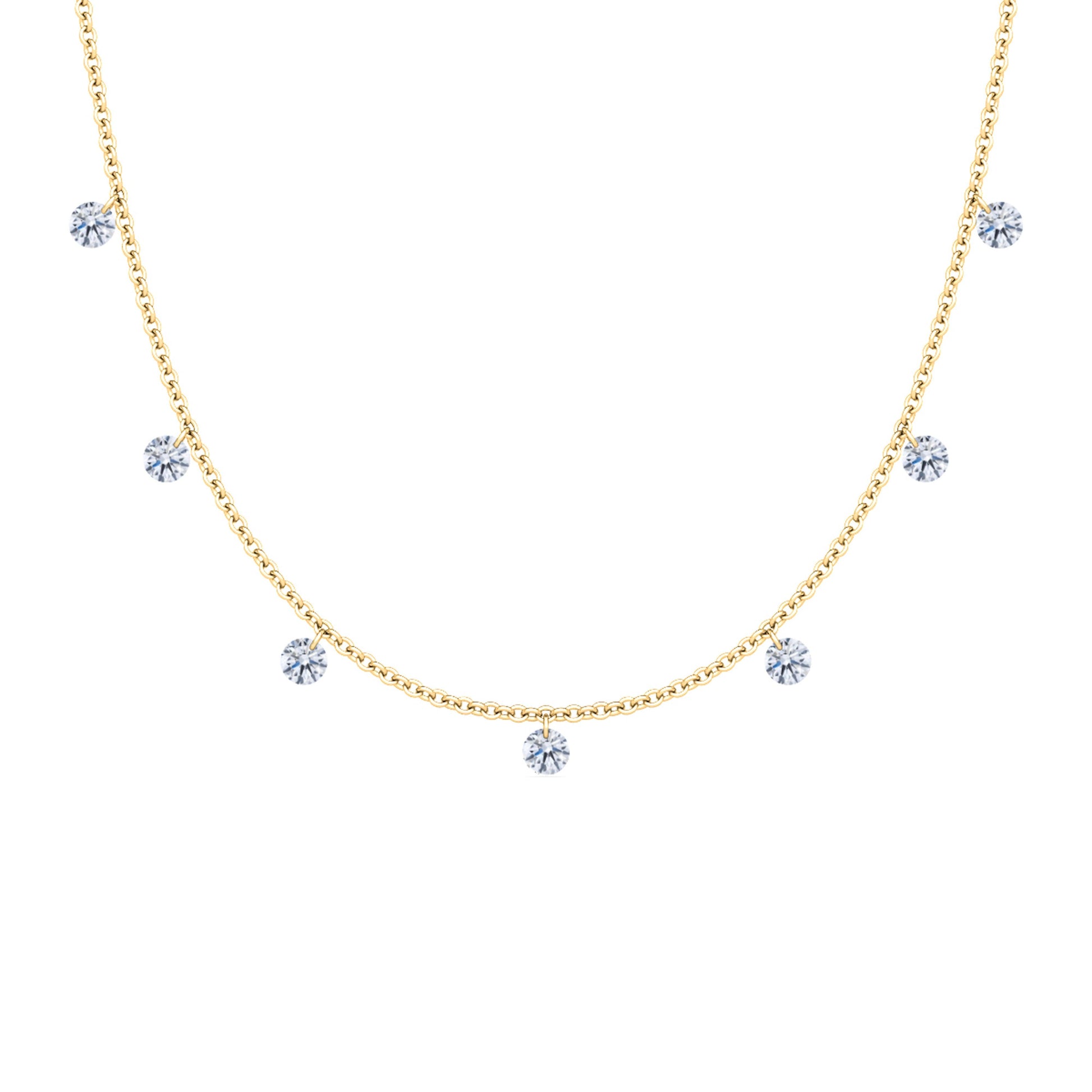 Floating Diamond Necklace - HauteCarat