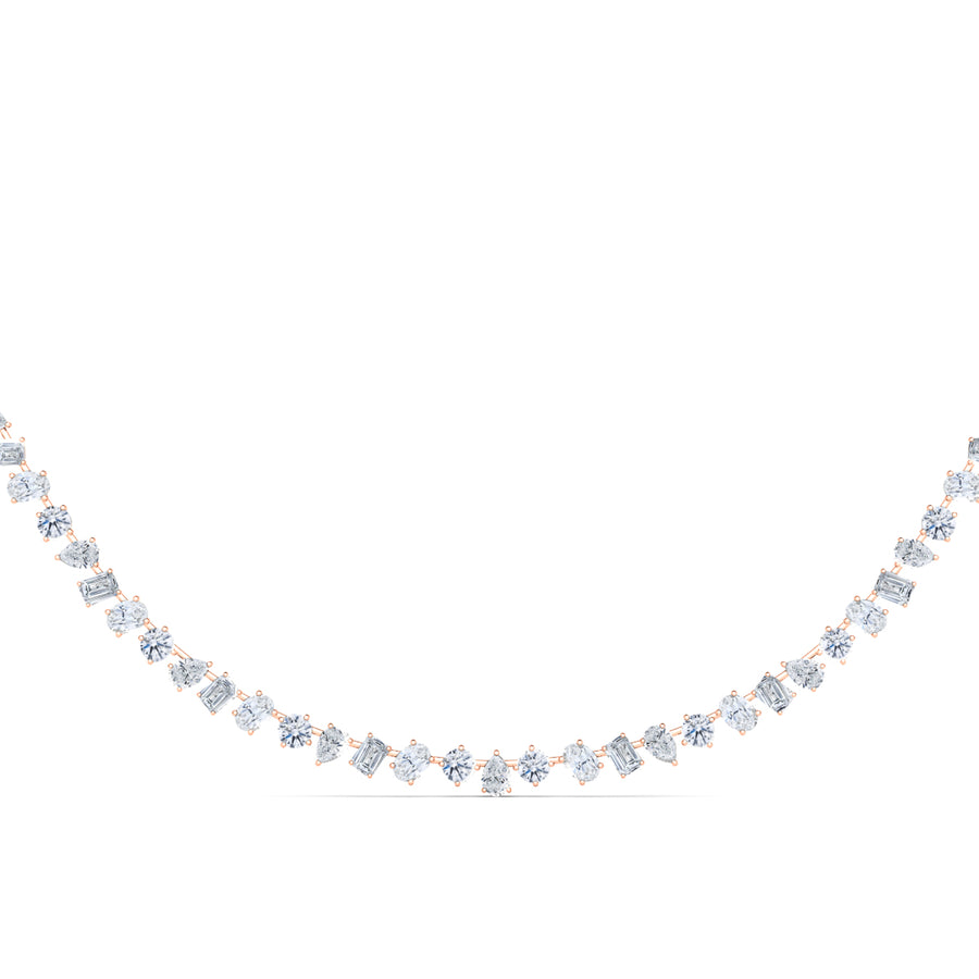Mixed Shape Diamond Necklace