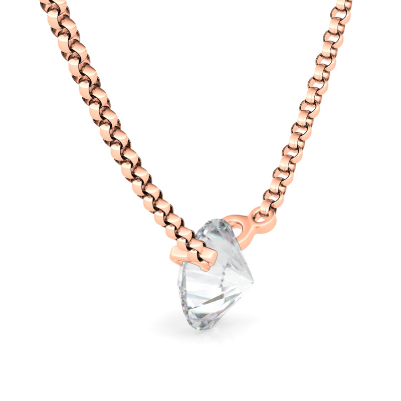Solo Round Brilliant Diamond Necklace