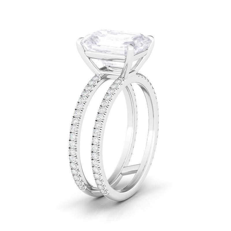 Double pave engagement deals ring