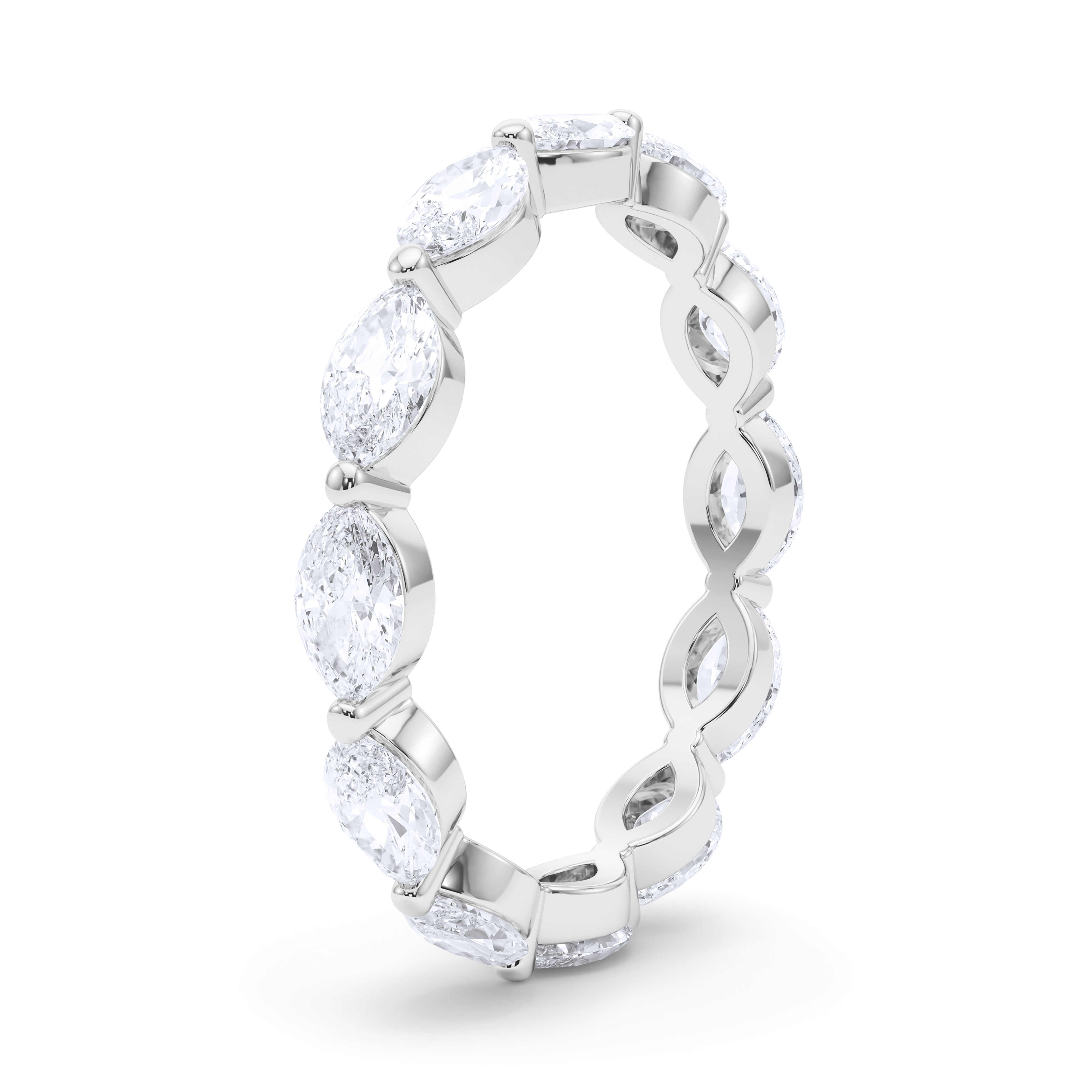 Sideways Marquise Diamond Eternity Band 