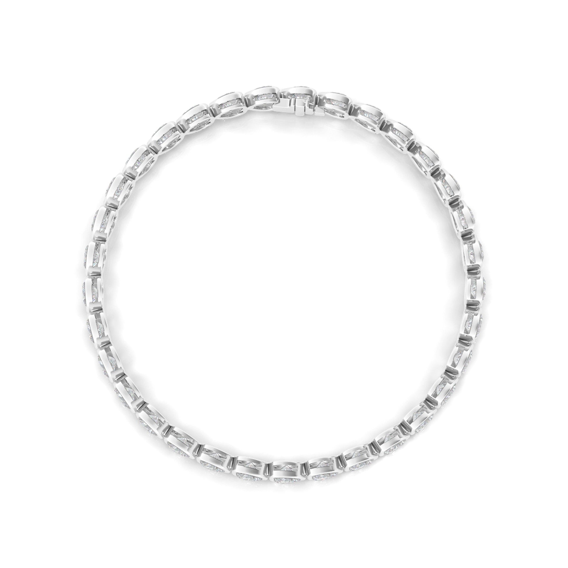 Bezel set Heart Diamond Bracelet - HauteCarat