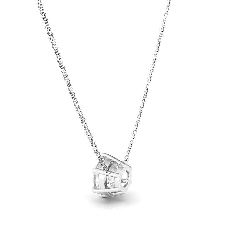 6 Prong Round Brilliant Diamond Pendant Necklace - HauteCarat