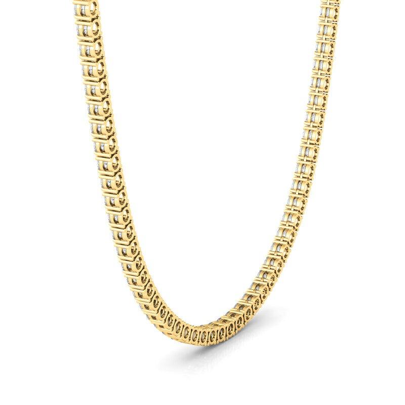 4 Prong Diamond Tennis Chain Necklace