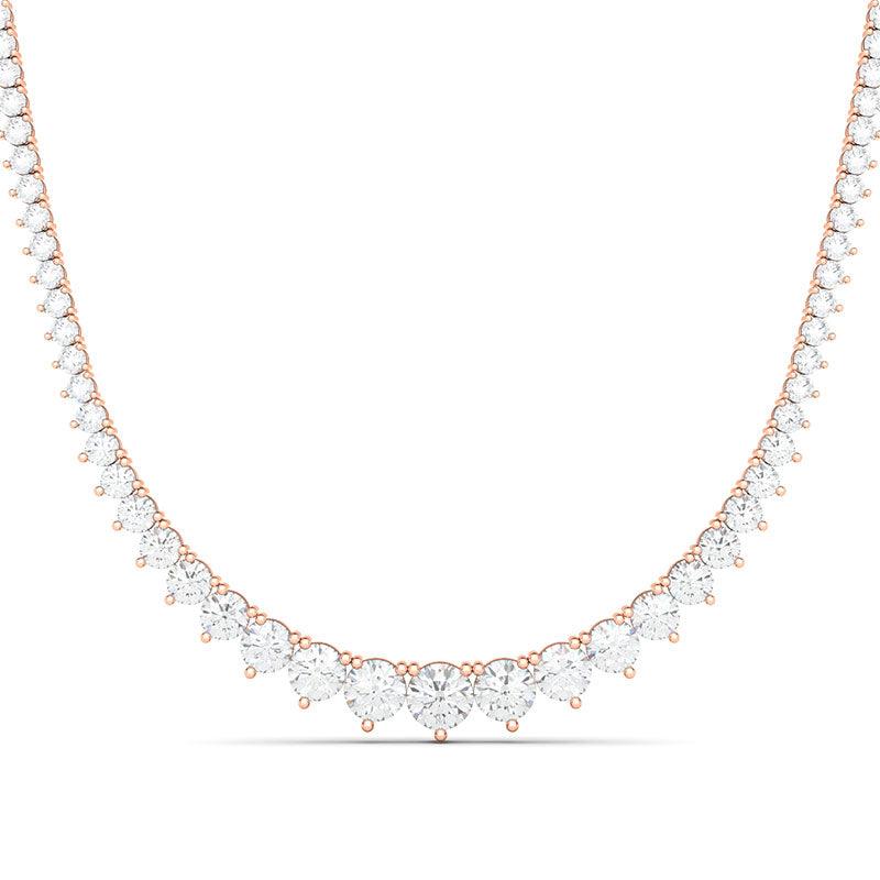 8 Carat Graduated Diamond Necklace - HauteCarat