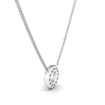 Round Brilliant Halo Diamond Pendant Necklace 