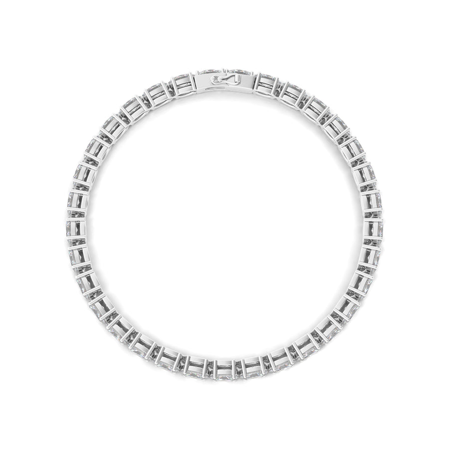 Sideways Oval Diamond Tennis Bracelet