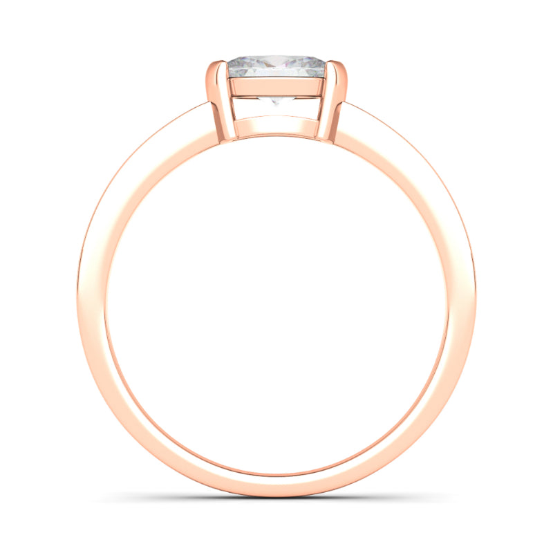 Oval Half Bezel Diamond Ring