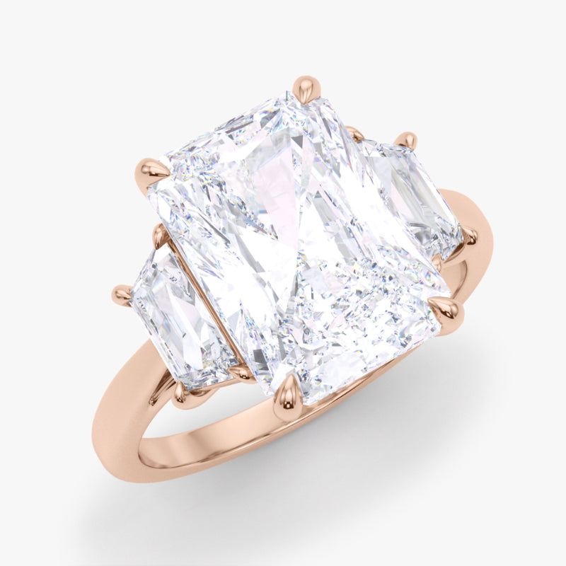3 Stone Radiant Cut Diamond Ring