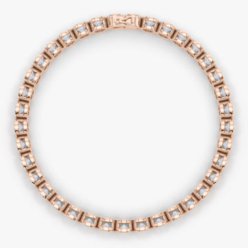Oval Cut Bezel Diamond Tennis Bracelet 
