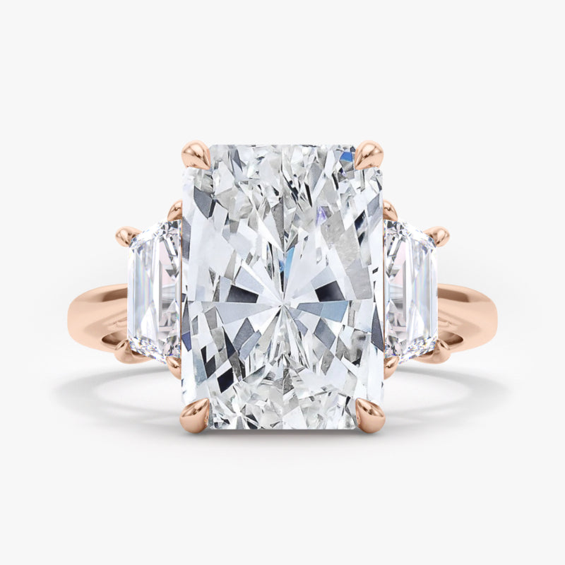 3 Stone Radiant Cut Diamond Ring