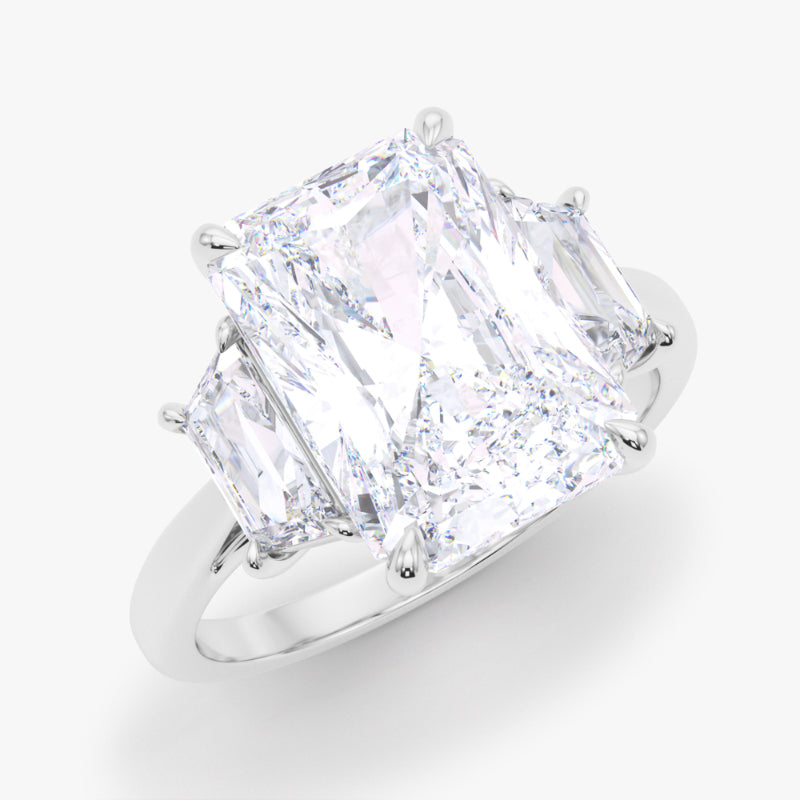 Tory: 2.92 ct lab grown radiant cut with tapered baguettes | Nature Sparkle