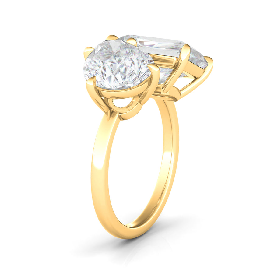 Toi Et Moi Pear & Radiant Diamond Ring