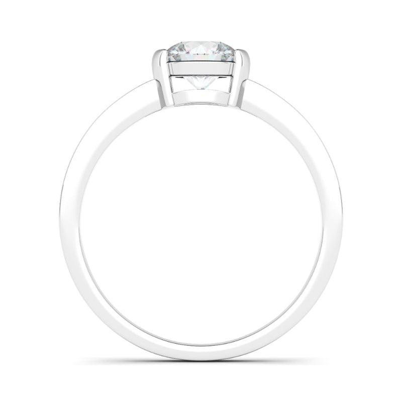Round Half Bezel Diamond Ring