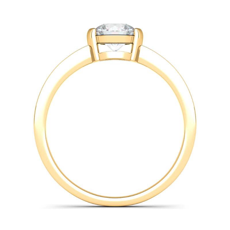 Round Half Bezel Diamond Ring