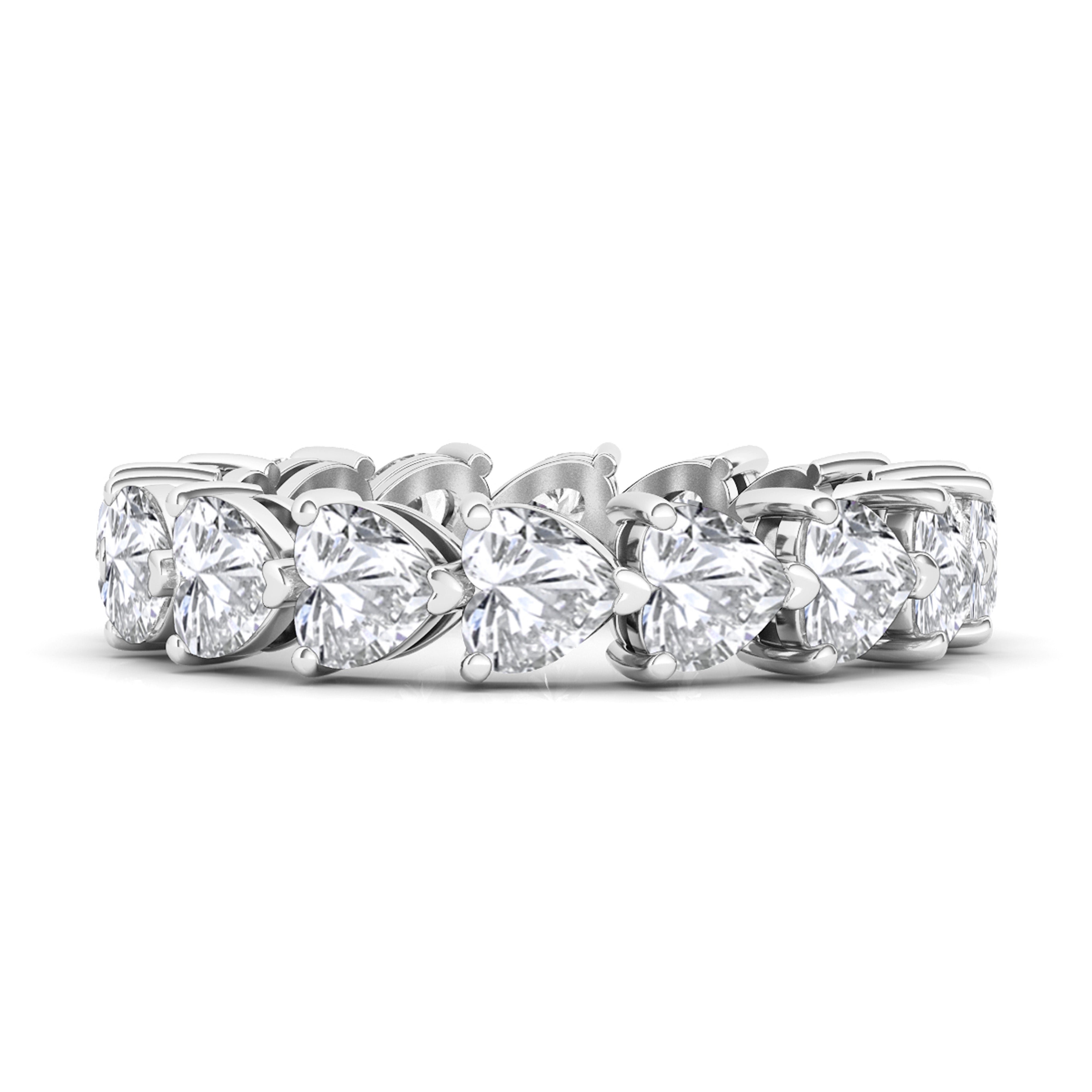 Heart shaped deals diamond eternity ring