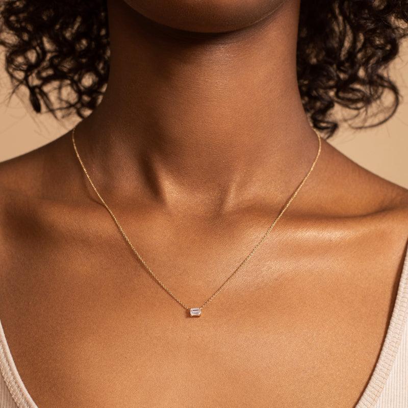 Ball & Chain Pear Shape Diamond Pendant