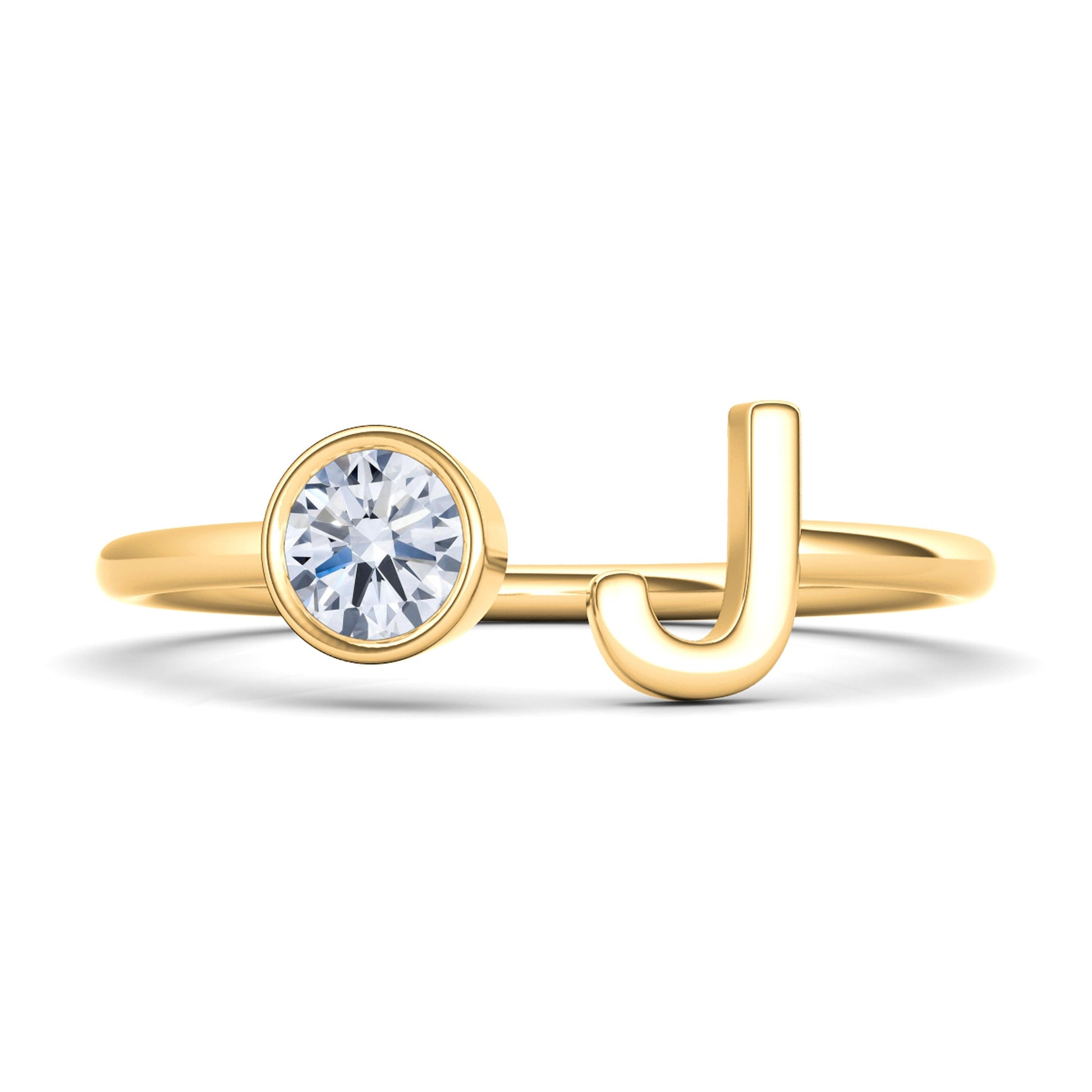 Diamond Letter Rings - HauteCarat