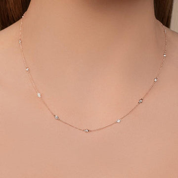 Distance Diamond Chain Necklace 