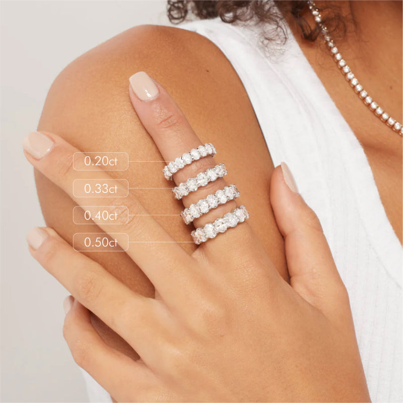 Oval diamond anniversary band Clearance